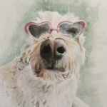 Hond Sammy - aquarel - 20x30